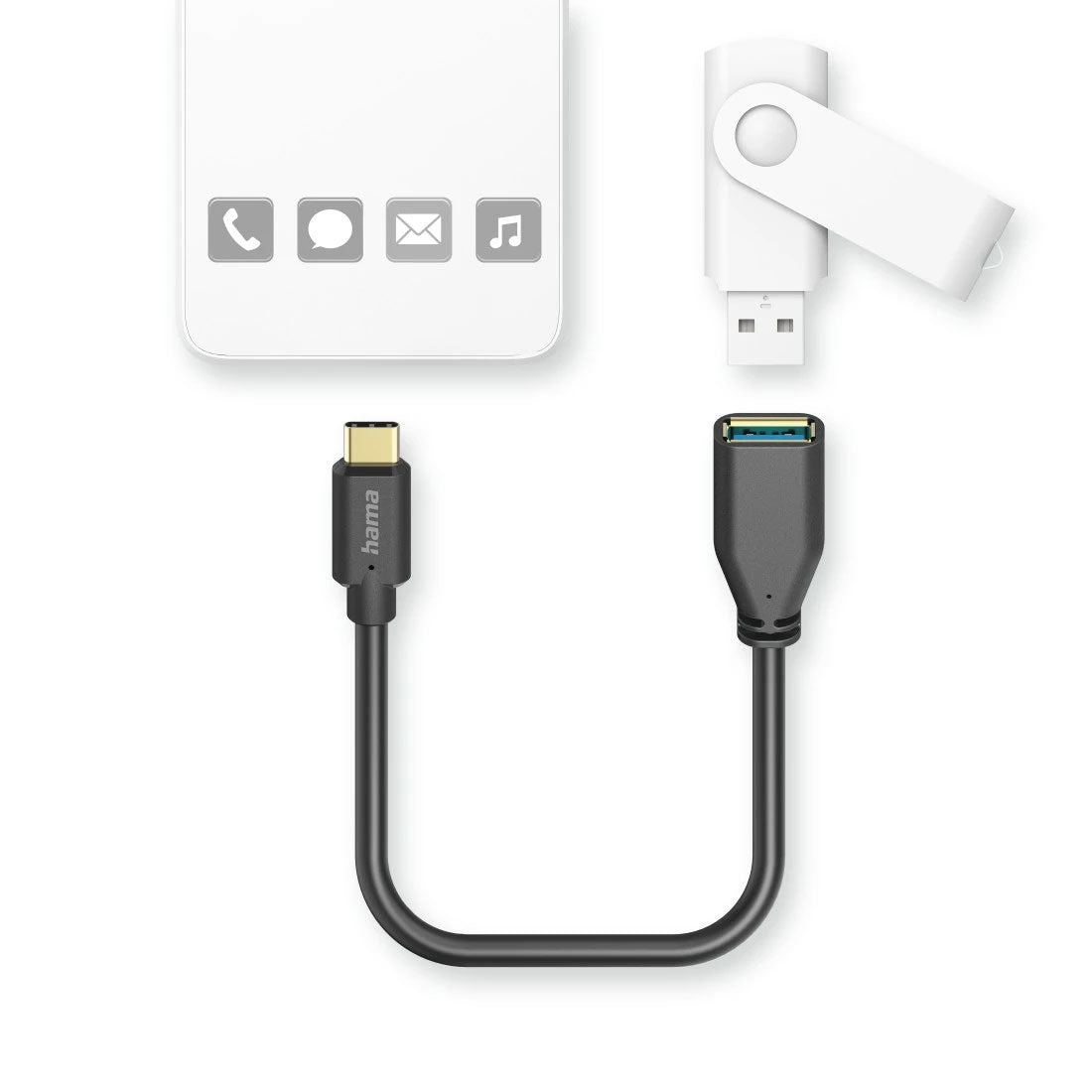 Hama OTG USB-A Socket To USB-C