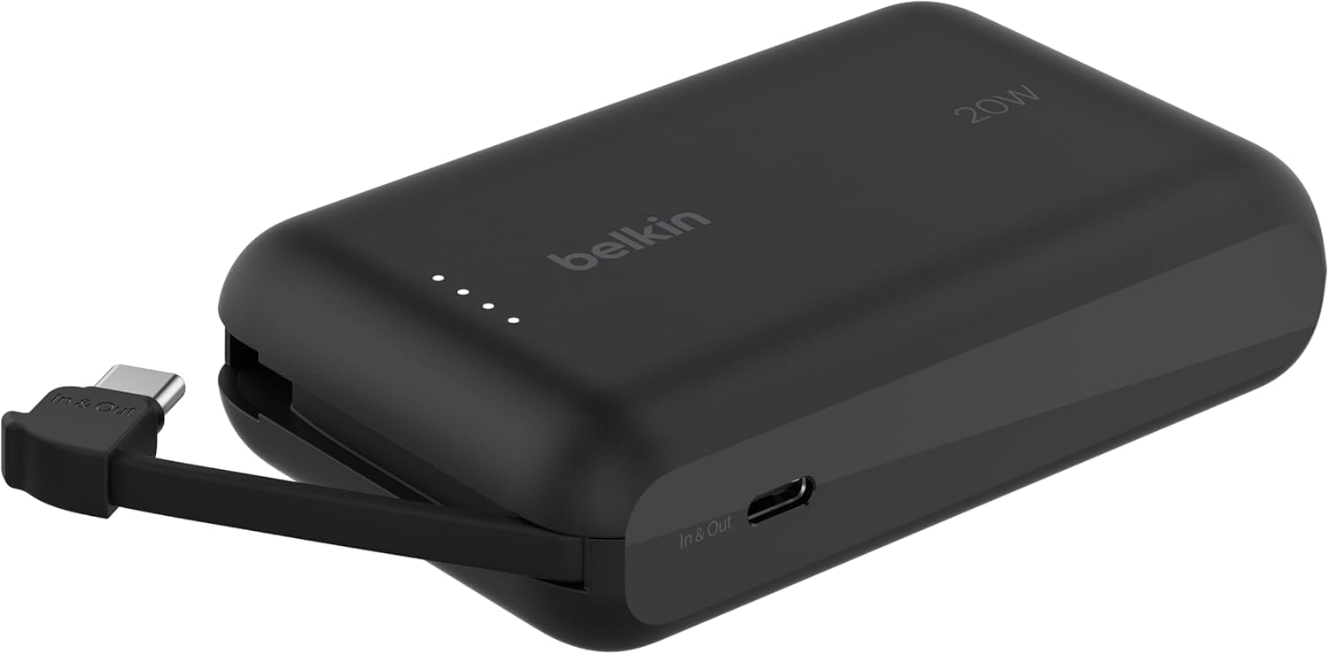 Belkin Power Bank 20W 10,000mAh With Integrated Cable