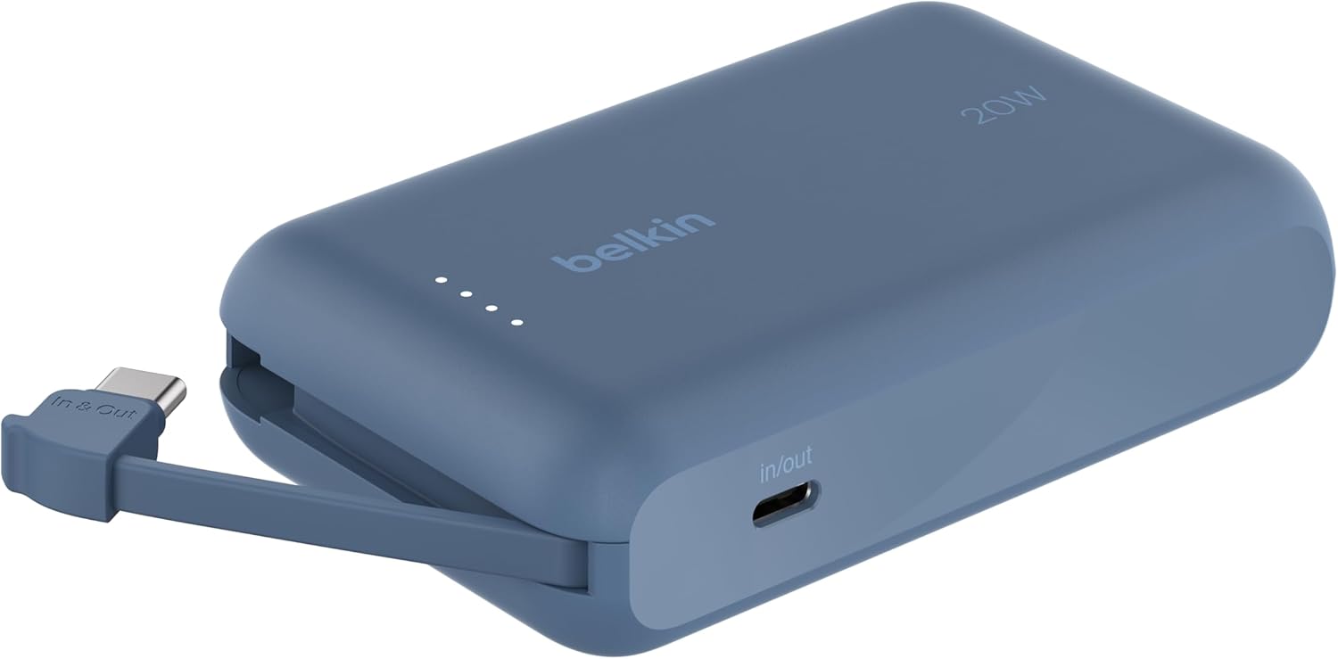 Belkin Power Bank 20W 10,000mAh With Integrated Cable