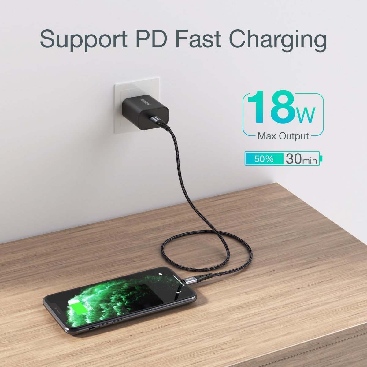 Choetech MFi Lightning to USB-C Cable