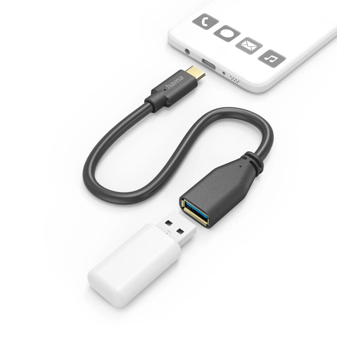 Hama OTG USB-A Socket To USB-C