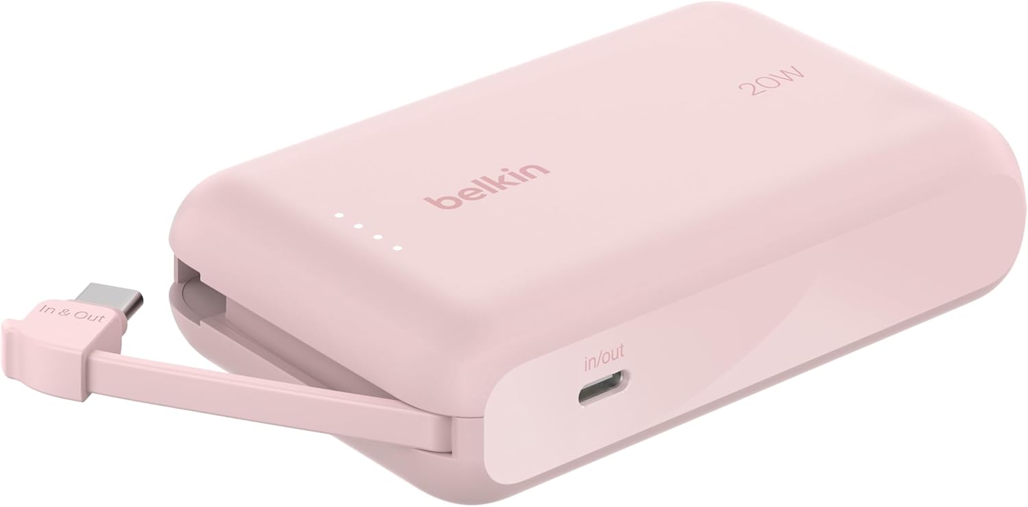 Belkin Power Bank 20W 10,000mAh With Integrated Cable