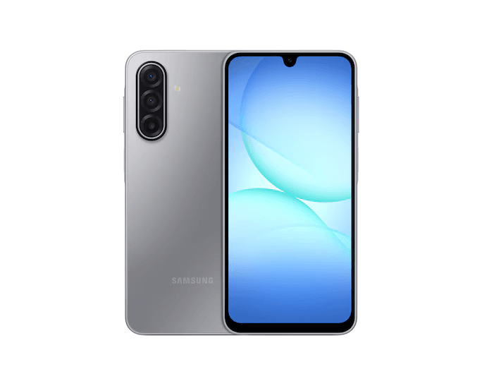 galaxy a17-front back-grey