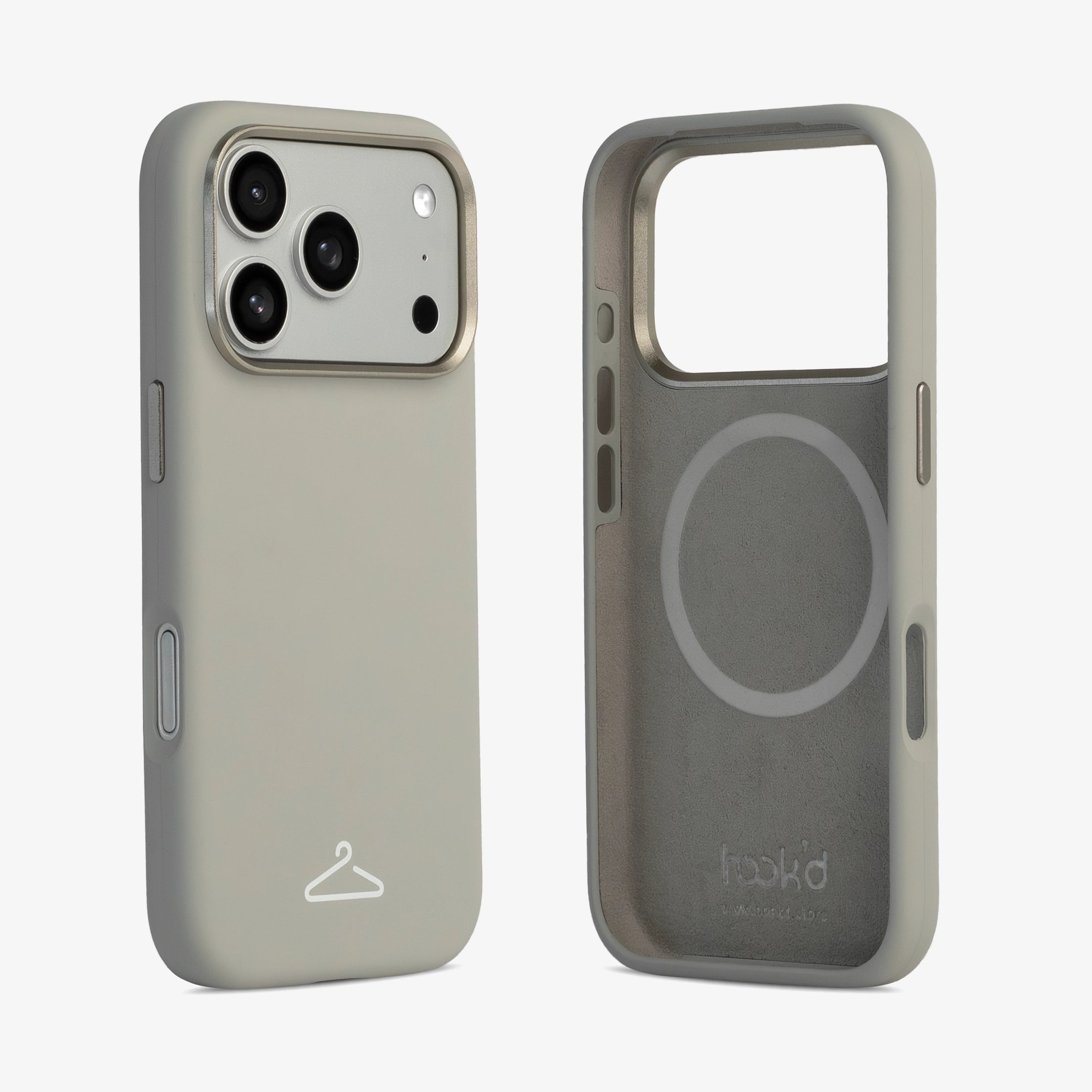 Hook’d iPhone 17 Pro MagSafe Silicone Case - Cool Grey