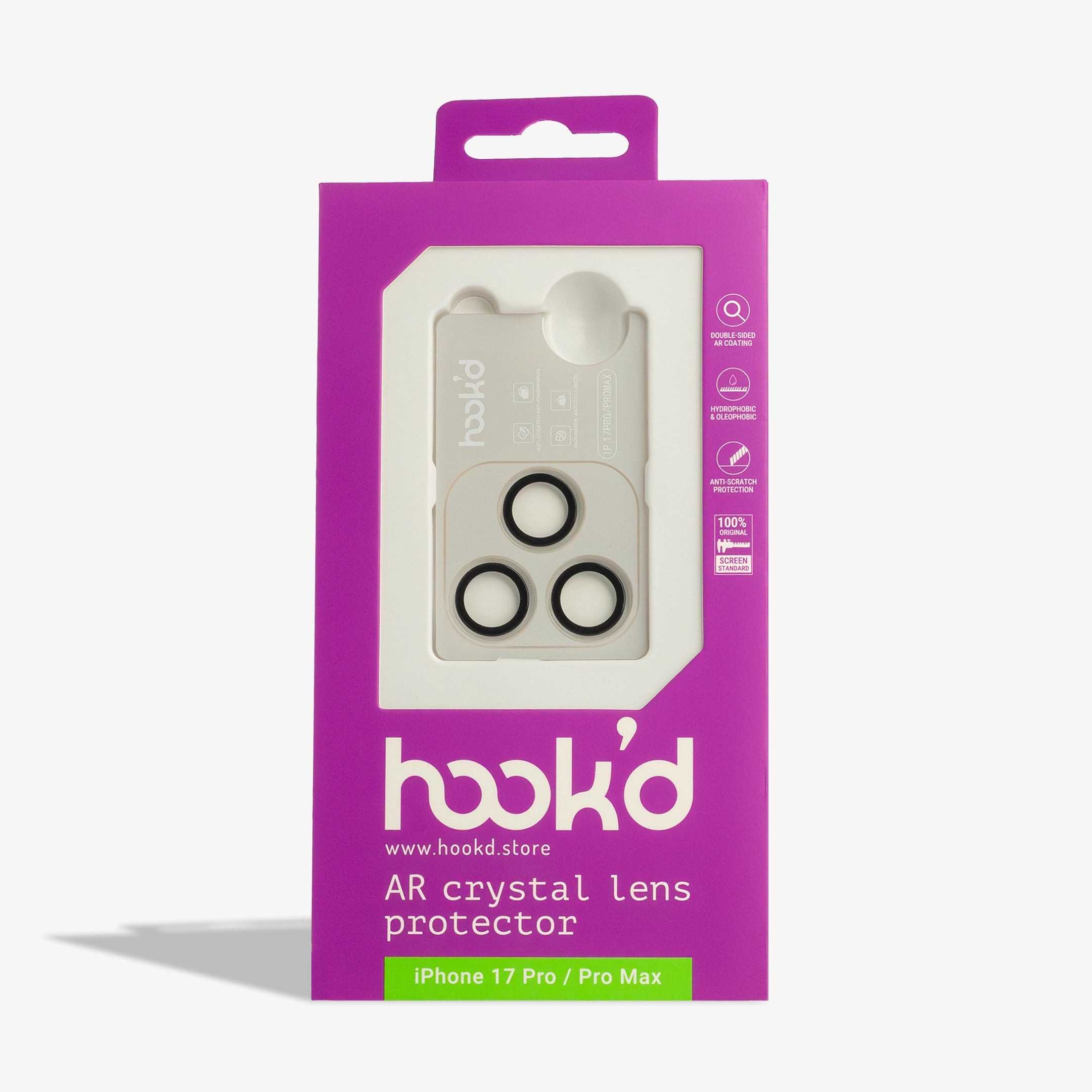 Hook’d iPhone 17 Pro/Pro Max Camera Lens - Clear