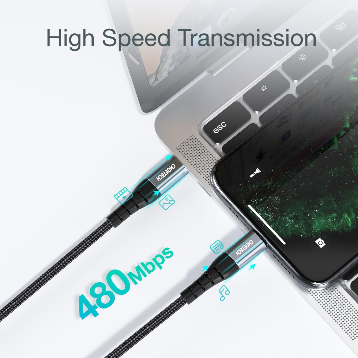 Choetech MFi Lightning to USB-C Cable