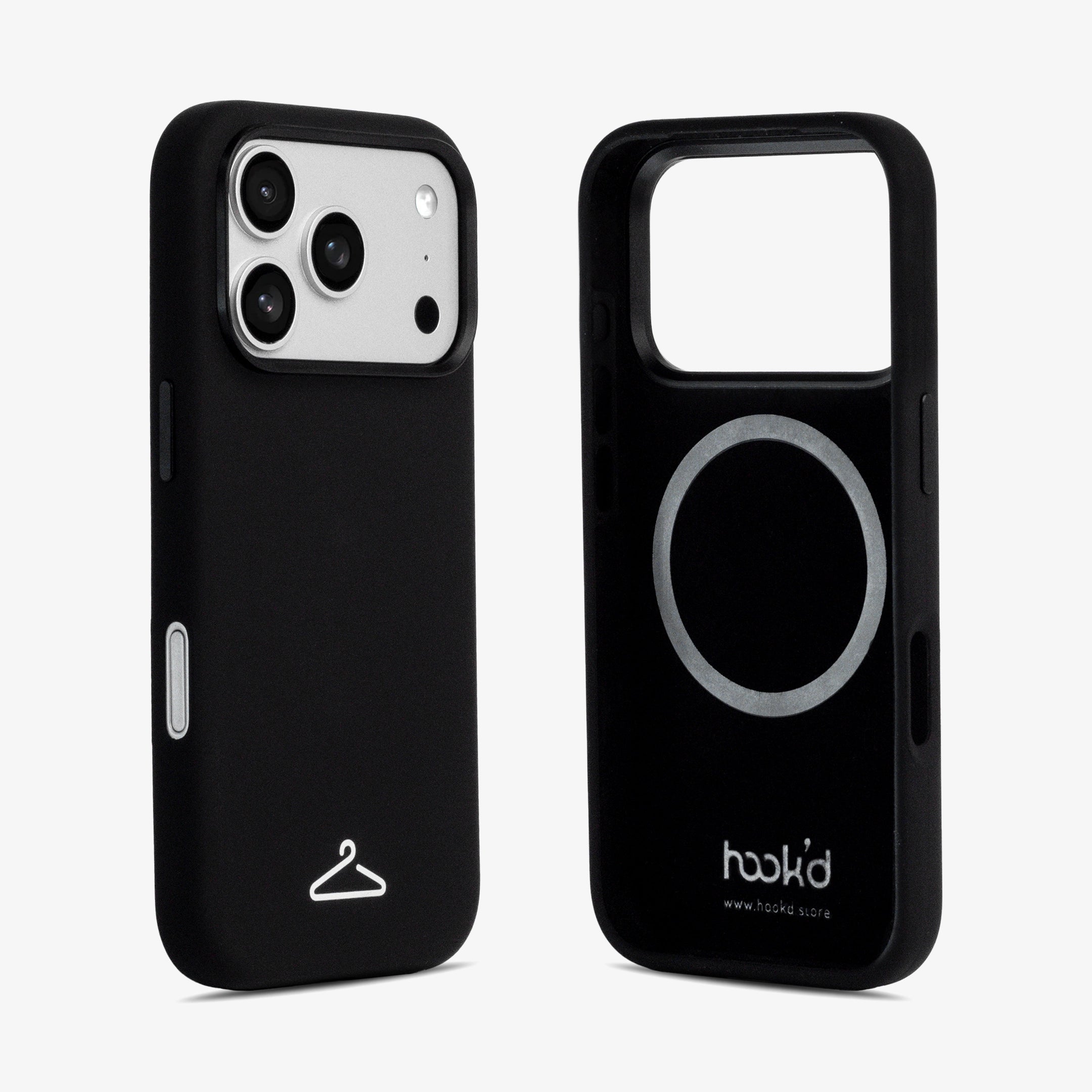 Hook’d iPhone 17 Pro MagSafe Silicone Case - Midnight Black