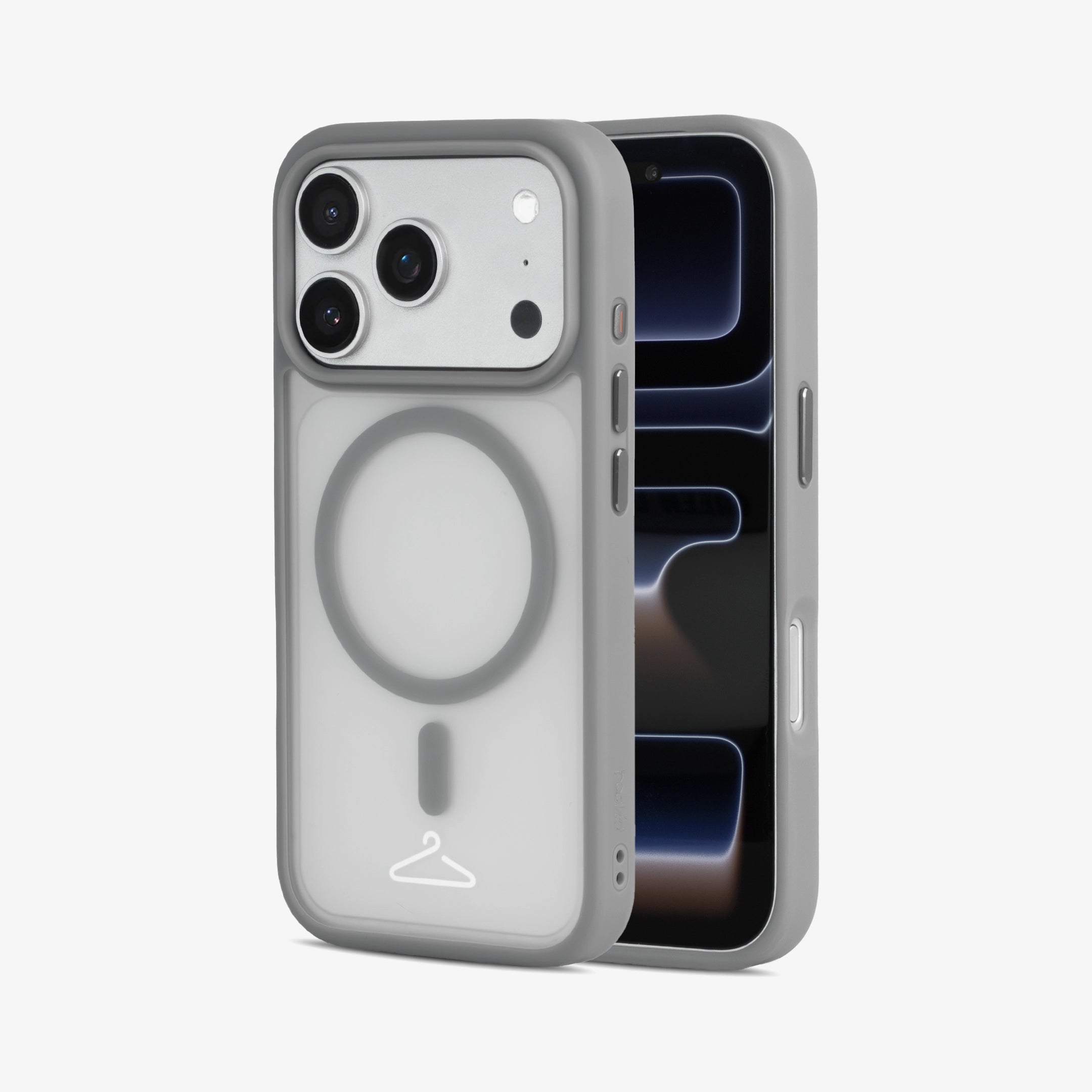Hook’d iPhone 17 Pro MagSafe Halo Case - Cool Grey