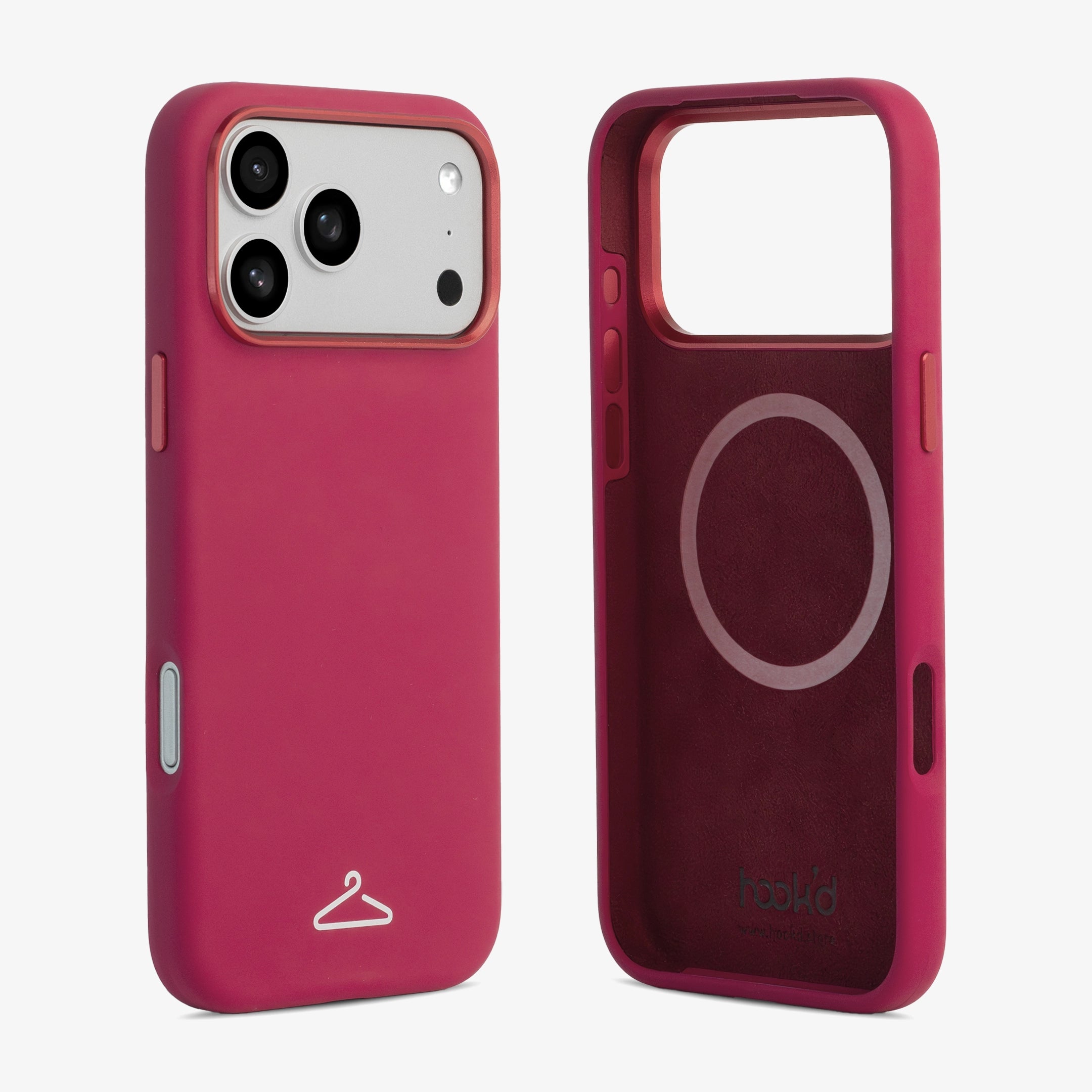 Hook’d iPhone 17 Pro Max Silicone Magsafe Case - Bloom Red